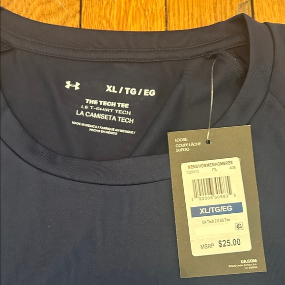 Under Armour Men's Dark Blue Short Sleeve Tee new with tags - Picture 3 of 5